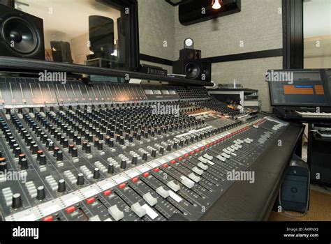 Working In Recording Studio Mixer Unit In A Studio Stock Photo Royalty