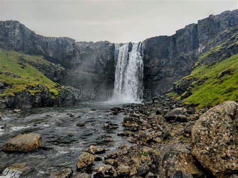 Gufu Waterfall In North East Iceland Stock Photo Image Of East
