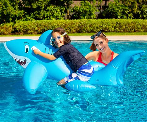 Shark Ride On Inflatable Pool Float Giant Poolcandy Ubicaciondepersonas Cdmx Gob Mx