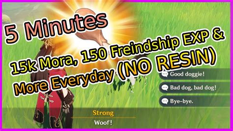 Secret Daily Quest 150 Friendship Exp 15 Mora And More Every Day No