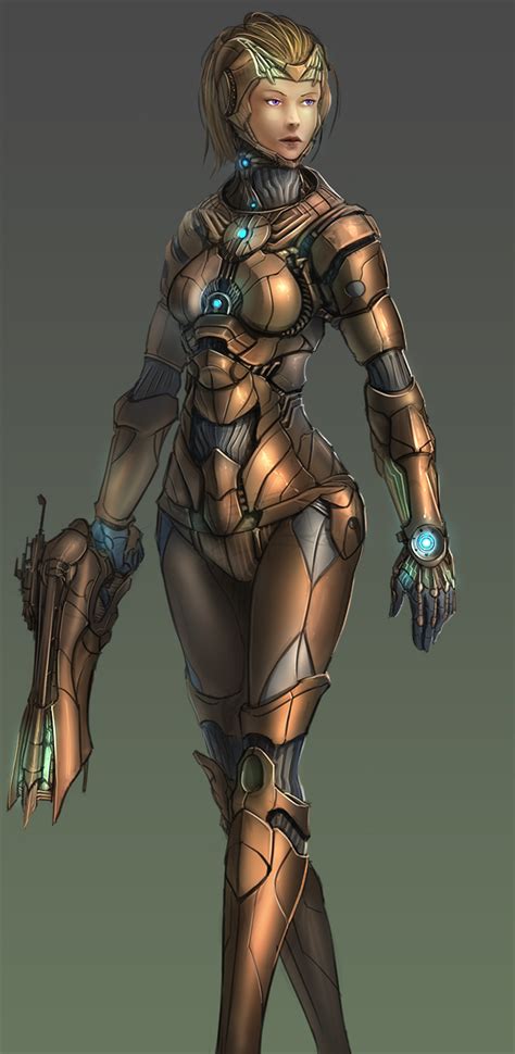 Sci Fi Armor Girl By N U E On Deviantart