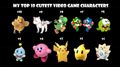 My Top 10 Cutest Video Game Characters By Alexmination98 On Deviantart