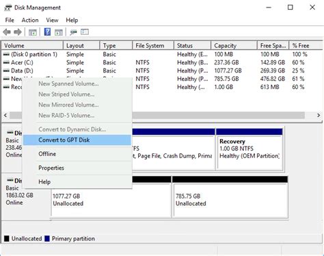How To Convert Gpt Disk To Mbr Disk In Windows Techcult