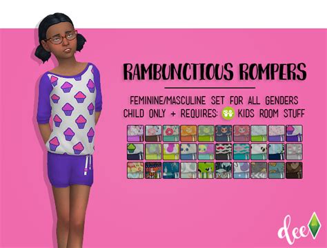 Kids Room Stuff Romper Recolor Sims 4 Children Maxis