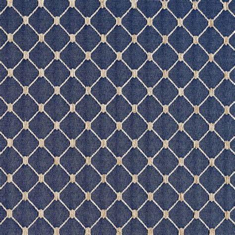 Navy Blue Diamond Jacquard Woven Upholstery Fabric By The Yard Upholstery Fabric Designer