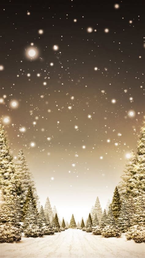Winter Forest Path Snowing Iphone Wallpapers Free Download
