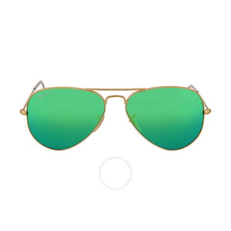 Ray Ban Original Aviator Green Flash Polorized Sunglasses Rb3025 112p9