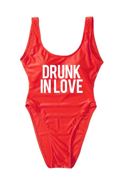 Drunk In Love Swimsuit Bridesmaid Swimsuits Bachelorette Swimsuits