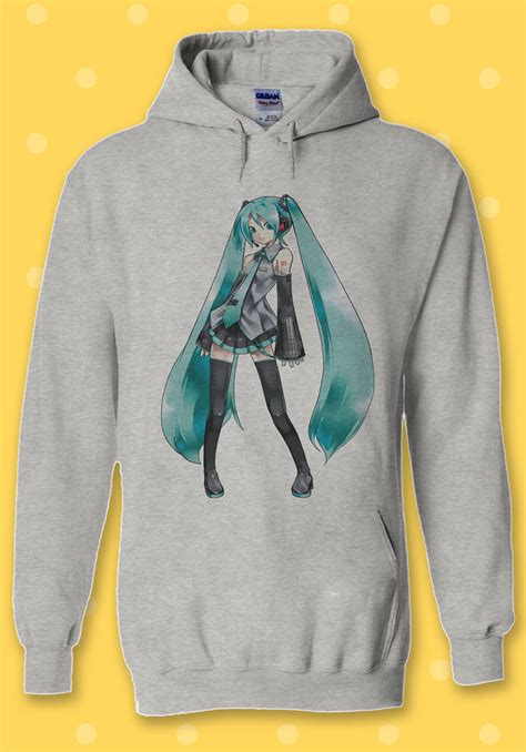 Vocaloid Miku Hatsune Anime Manga Hoodie Sweatshirt Pullover Etsy