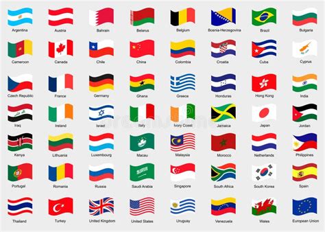 Waving Flags Of The World Stock Illustration Image
