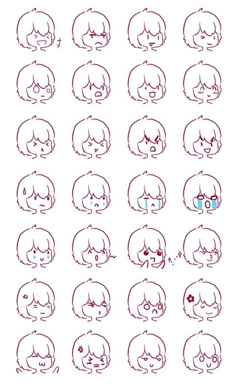 Anime Faces Different Expressions Emotions Chibi How To Draw Manga