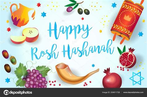 Download Happy Rosh Hashanah Greeting Card Jewish New Year Text Shana