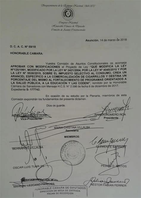 Diputados Elaboran Dictamen A Medida De Tabacaleras Nacionales ABC