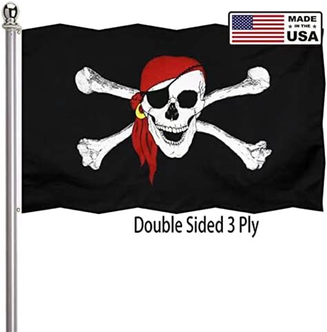 Amazon Com Pirate Flag Jolly Roger With Patch 3x5 Ft 3 X 5 NEW