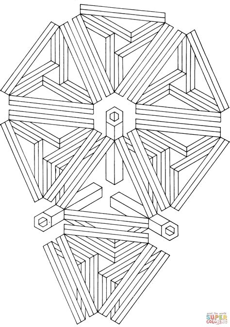 Optical Illusion 26 Coloring Page Free Printable Coloring Pages