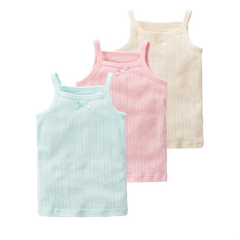 Vearin Toddler Girls Cotton Assorted Cami Undershirts Tank Top 3 Pack