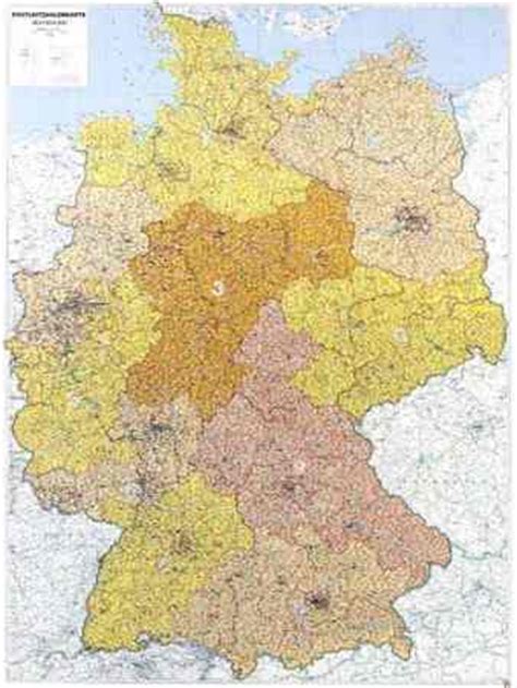 Németország, közép európa egyik legnagyobb állama, az európai unió, egyik legbefolyásosabb országa. Németország Irányítószámos Térkép | Térkép