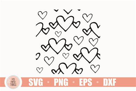Heart Seamless Pattern Svg Bundle Heart Svg 530680 Cut Files