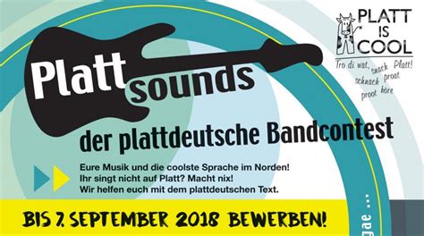 Plakat Plattsounds Der Plattdeutsche Bandcontest