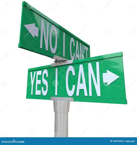 Yes I Can Two Way Street Sign Stock Photography Image 16979492