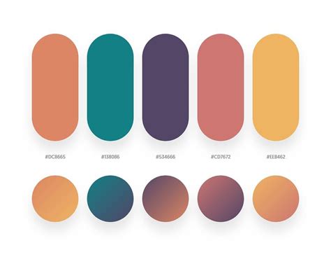 32 Beautiful Color Palettes With Their Corresponding