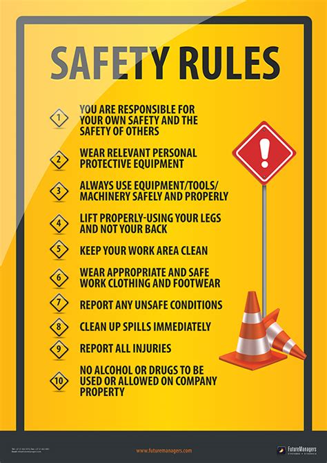 Turn off the machine when not in use. Workshop Safety Rules Poster | HSE Images & Videos Gallery ...