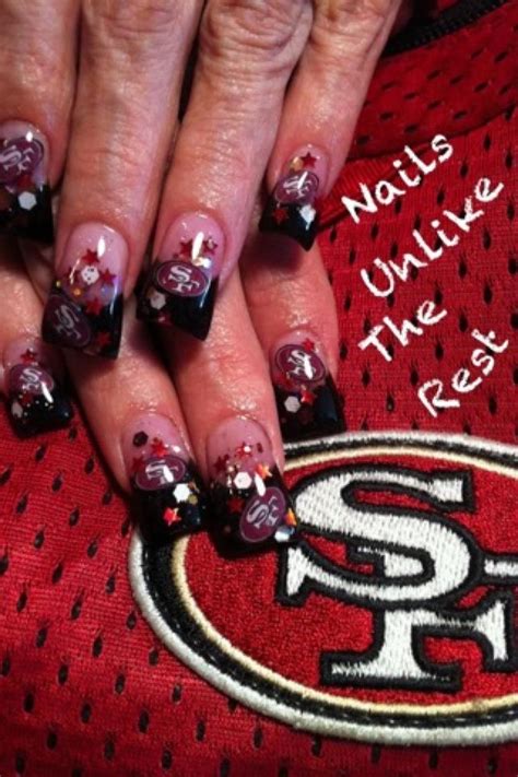 49er Custom Made Decals By Kristen 49ers Nails Hair And Nails Nail