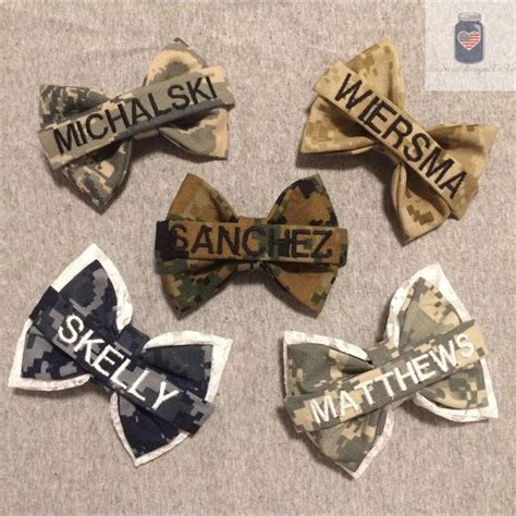 Nametape Bows Military Bows Marine Bow Army By Inspireddesignxoxo Military Crafts Army Bows