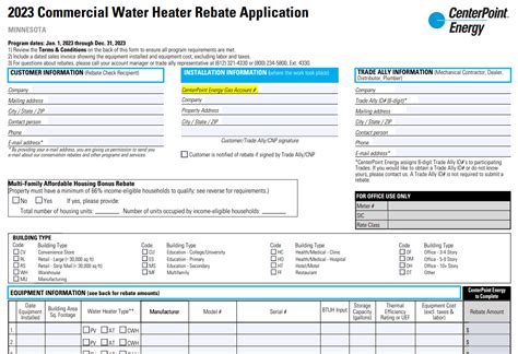 Tax Rebate Water Heater