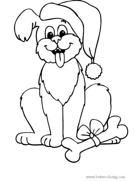 Dog bone chew clip art images free clipart image. Christmas Dog and Bone Coloring Pages - Free Printable ...