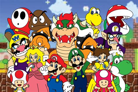 Super Mario Y Sus Amigos Super Mario Bros Games Super Mario Kart