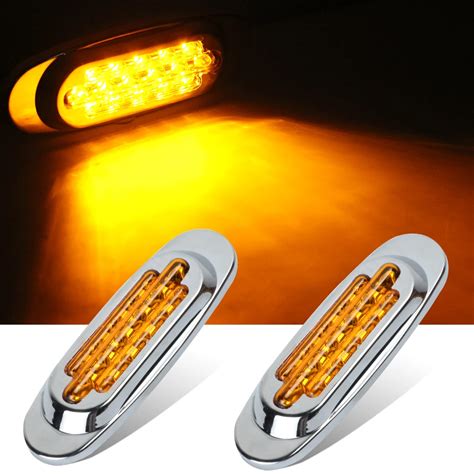 1 Pair 16 Leds Car Side Marker Lights Clearance Lamp For 12v 24v