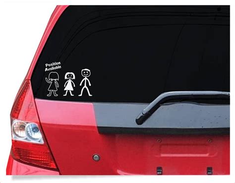 Threesome Couple Decal Funny Stick Figure Couple Position Available