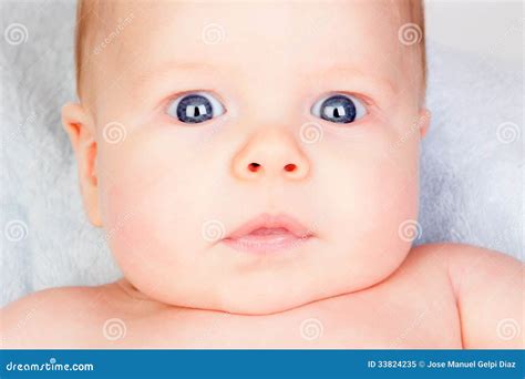 Adorable Baby With Blue Eyes Stock Image Image Of Happy Adorable