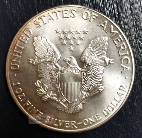 1986 Us Silver Eagle Bullion Coin Some Toning B
