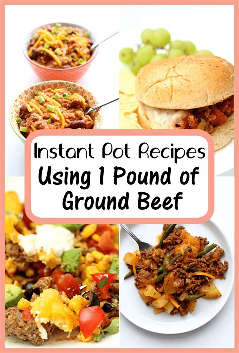You can add corn, beans, or peas and you could top with cheese, says recipe creator tammy doerr. 15 Instant Pot Recipes that use 1 Pound of Ground Beef ...