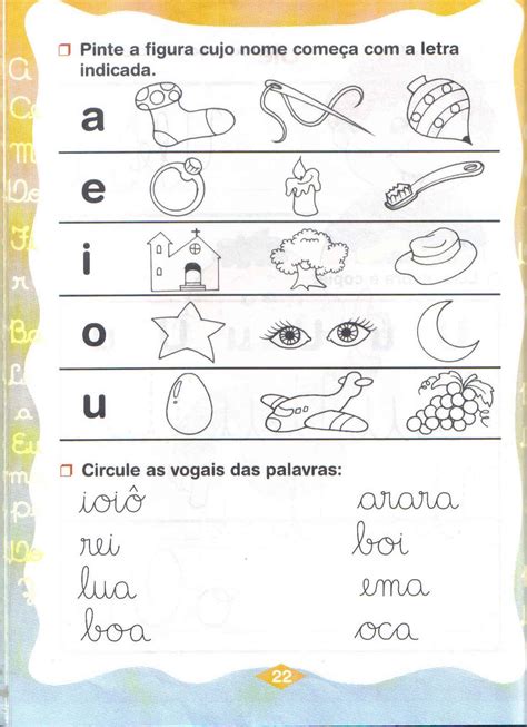 Blog Professor Zezinho Atividades Com Vogais Para Educação Infantil