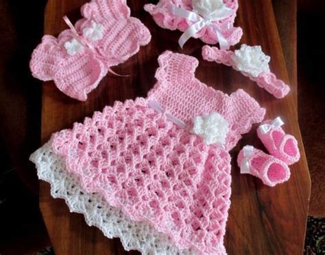 Crochet Baby Dress Set Pattern Free Crochet Download Pattern
