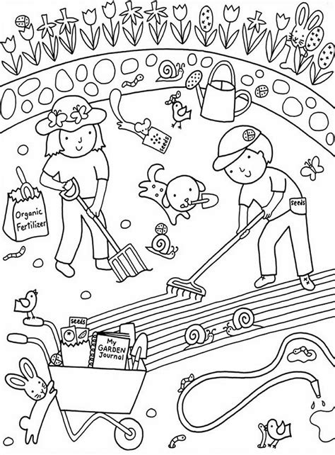 To download our free coloring pages, click on the picture of our coloring pages require the free adobe acrobat reader. Kids Gardening Coloring Pages Free Colouring Pictures to ...