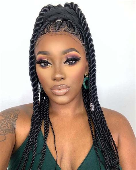 43 Eye Catching Twist Braids Hairstyles For Black Hair Page 4 Of 4 Stayglam Quick Braided