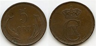 Danimarca, Cristiano IX (1863-1906): 5 ore 1899 (W.Coins#794.2)