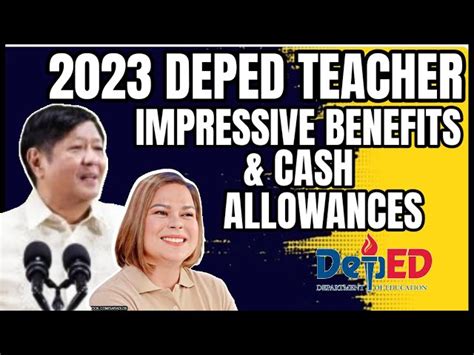 Good News Impressive Benefits And Cash Allowances Of Deped Teachers Evo S Channel