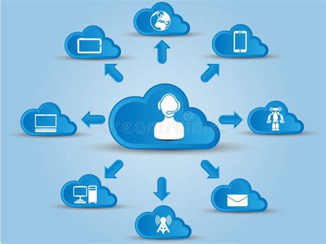 Cloud Computing Connection Stock Vector Illustration Of Infrastructure