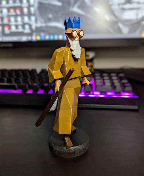 Runescapeosrs Old Wise Man Figurine 3d Printed Etsy
