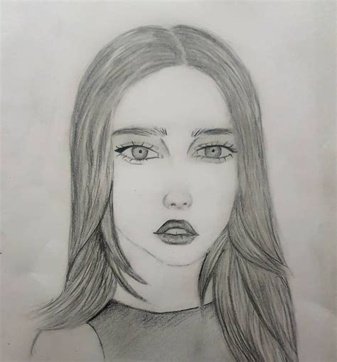 Female Sketch Quick Art Face Drawings Art Background Kunst