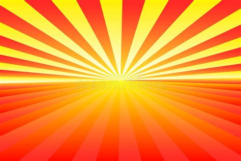 Abstract Sunburst Pattern Gradient Red And Yellow Ray Colors Vector