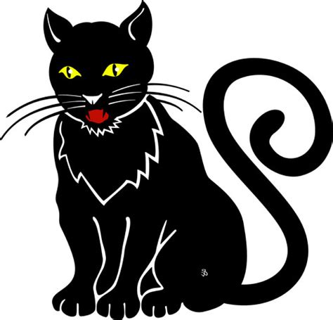 Black Cat Clip Art Free Vector Download 217723 Free