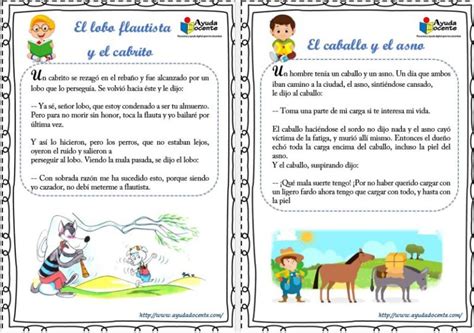 Lecturas Cortas Para Niños De Primaria Pdf Ayuda Docente