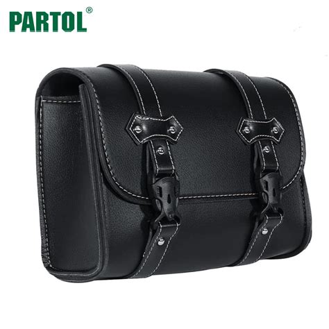 Motorcycle Luggage Black Motorcycle Pu Side Tool Bag Saddlebag Luggage For Harley Sportster