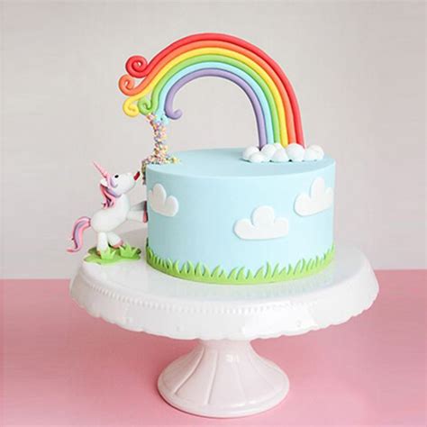 Unicorn Fondant Rainbow Cake Mohali Bakers